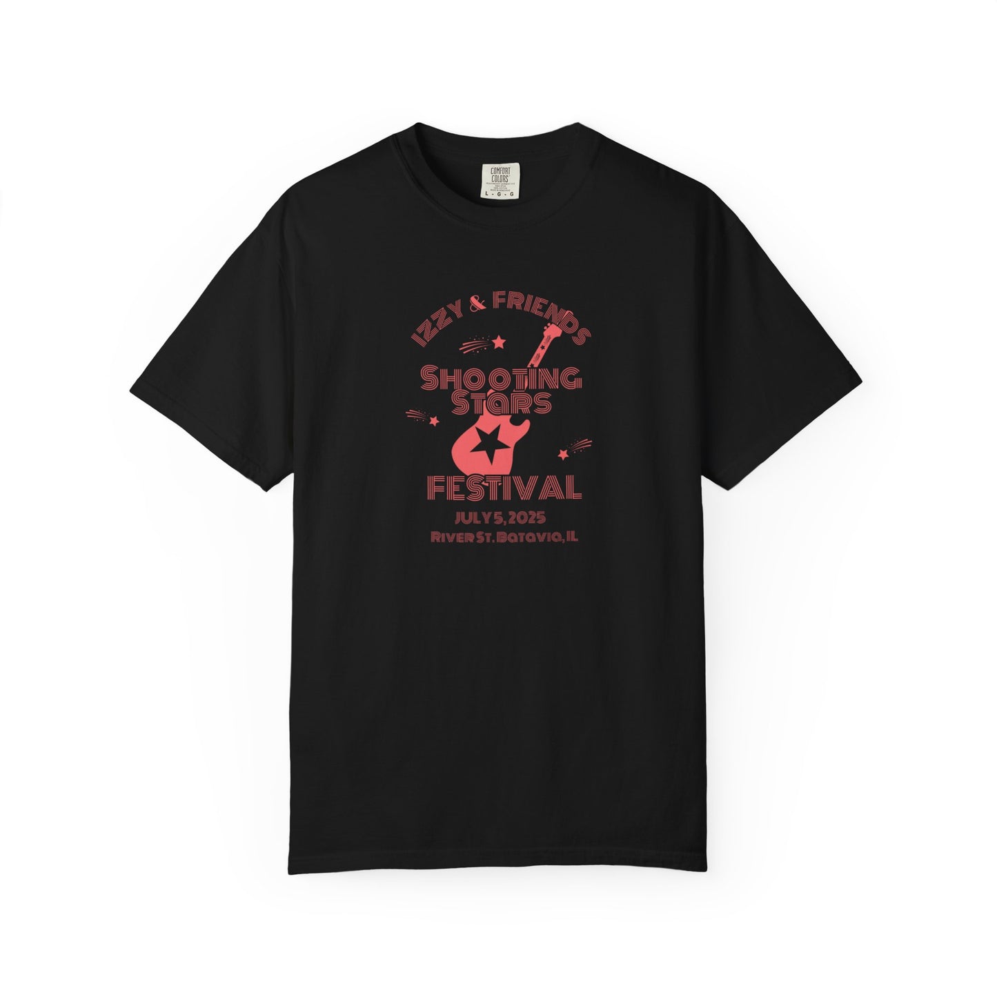 SHOOTING STARS FEST 2025 BLACK TEE RED