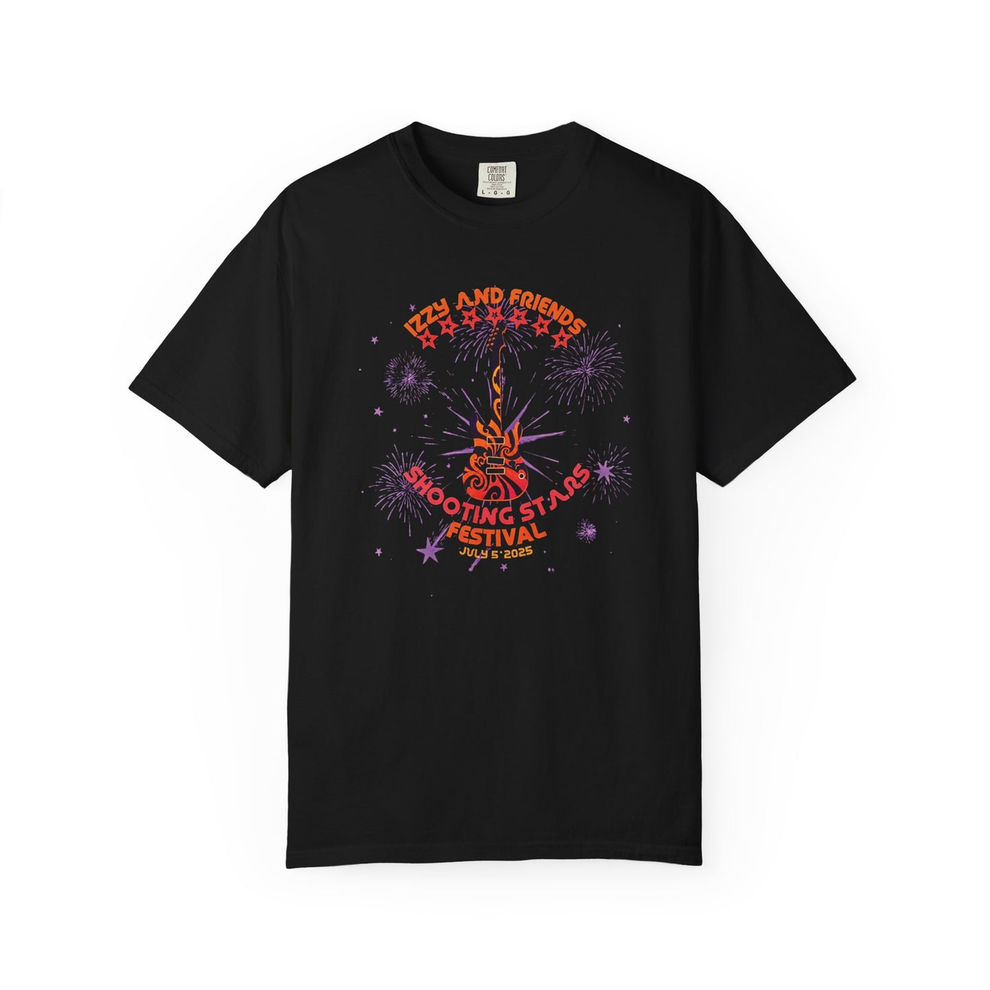 SHOOTING STARS FEST 2025 BLACK TEE PURPLE